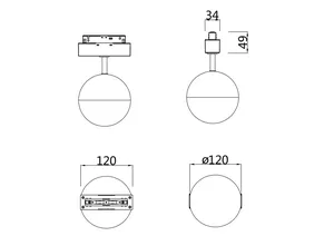 Трековый светильник Technical TR017-2 (S35)