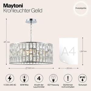 Подвесной светильник Maytoni MOD184-PL-04-CH