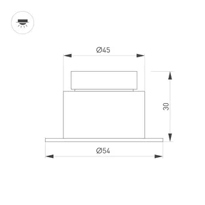 Светильник MS-GLORY-BUILT-R54-5W Warm3000 (NI, 60 deg, 230V) (Arlight, IP54 Металл, 5 лет)