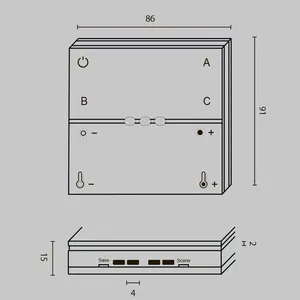 Панель управления Lighting control DRC034-8-W