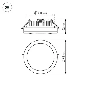 Светодиодная панель LTD-95SOL-10W White (Arlight, IP44 Пластик, 3 года)