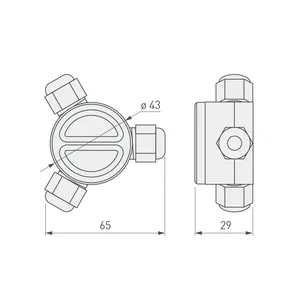 Разветвитель KLW-3 (4-10mm, IP67) (Arlight, Пластик)