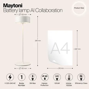 Аккумуляторный светильник Maytoni MOD229TL-L3W3K2