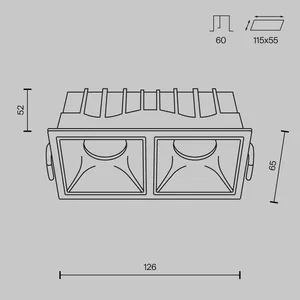 Встраиваемый светильник Technical DL043-02-10W4K-D-SQ-WB