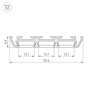 Профиль PHS-3X-2000 ANOD (Arlight, Алюминий)