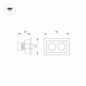 Светильник MS-ORIENT-BUILT-TURN-TC-S67x90-5W Day4000 (BK-BK, 30 deg, 230V) (Arlight, IP20 Металл, 5 лет)