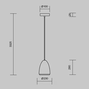 Подвесной светильник Maytoni MOD430PL-01CM