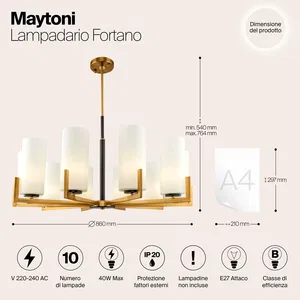 Подвесной светильник Maytoni MOD089PL-10BS