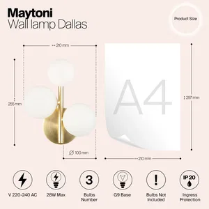 Настенный светильник (бра) Maytoni MOD545WL-03BS