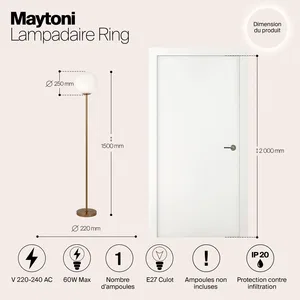 Напольный светильник (торшер) Maytoni MOD013FL-01BS