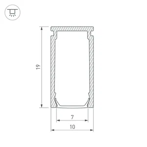 Профиль PIK-1019-2000 ANOD (Arlight, Алюминий)