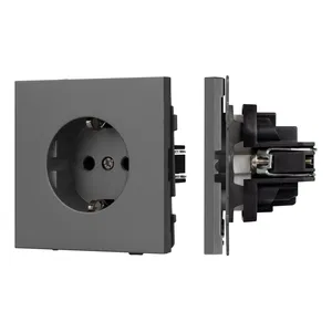 Механизм электрической розетки SCT-TENDO-MEU1-SFPL-GR (230V, 16A) (Arlight, Матовый графитовый)
