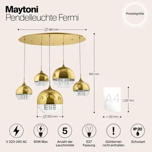 Подвесной светильник Maytoni P140-PL-170-5-G