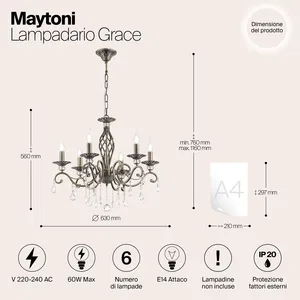 Подвесной светильник Maytoni RC247-PL-06-R