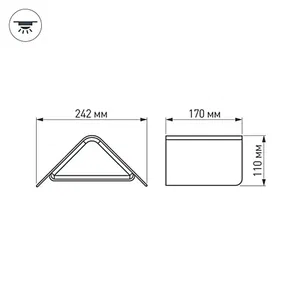 Светильник LGD-Wall-Delta-1B-12W Warm White (Arlight, IP54 Металл, 3 года)