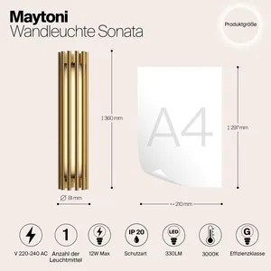 Настенный светильник (бра) Maytoni MOD410WL-L12BS3K