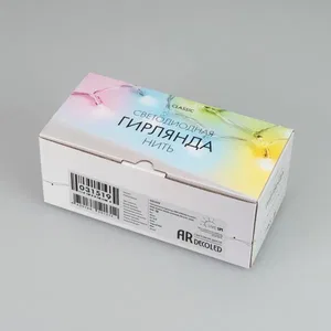 Светодиодная гирлянда ARD-STRING-CLASSIC-6000-BLACK-40LED-LIVE RGB-SPI (12V, 26W) (Ardecoled, IP65, 1 год)