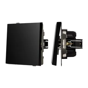 Механизм выключателя одноклавишный проходной SWT-TENDO-MKP1-PL-BK (230V, 10A) (Arlight, Черный)