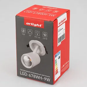 Светильник LGD-678WH-9W White 25deg (Arlight, IP20 Металл, 3 года)