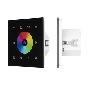 INTELLIGENT ARLIGHT Сенсорная панель DALI-901-11-1G-4SC-RGBW-DT8-IN Black (BUS/230V) (IARL, IP20 Пластик, 3 года)