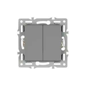 Механизм выключателя двухклавишный проходной SWT-MKP2-PL-GR (250V, 16A) (Arlight, -)
