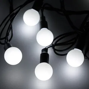 Светодиодная гирлянда ARD-BALL-CLASSIC-D23-10000-BLACK-80LED WHITE (230V, 3.5W) (Ardecoled, IP65)