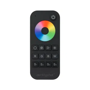 Пульт SMART-R28-RGBW Black (1 зона, 2.4G) (Arlight, IP20 Пластик, 5 лет)