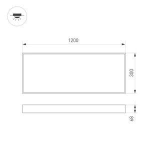 Светильник IM-EMERGENCY-1.5H-S300x1200-45W White6000 (WH, 120 deg, 230V) (Arlight, IP40 Металл, 2 года)