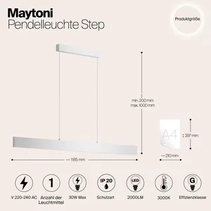 Подвесной светильник Maytoni P010PL-L30W