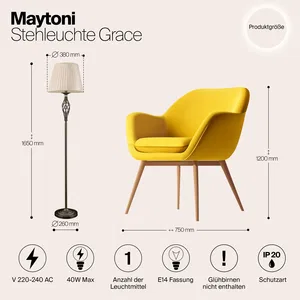 Напольный светильник (торшер) Maytoni RC247-FL-01-R