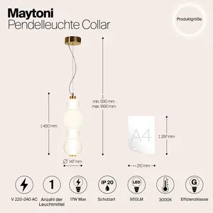 Подвесной светильник Maytoni P069PL-L17G3K