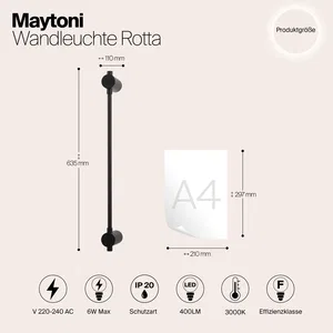 Настенный светильник (бра) Maytoni MOD413WL-L6B3K
