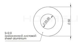 PL —Лицевая крышка каретки под GHOSTLIGHT ON   (alu - 2,0 - RAW) rev270624