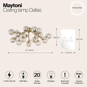 Потолочный светильник Maytoni MOD545PL-20G