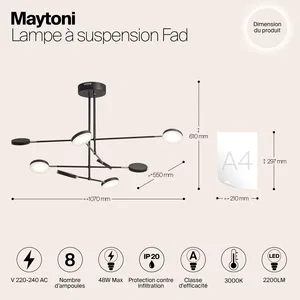 Подвесной светильник Maytoni MOD070PL-L48B3K