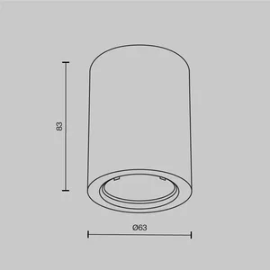 Потолочный светильник Technical C001CL-GU10-W