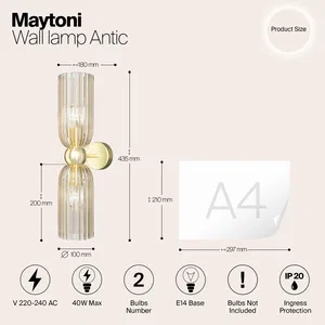 Настенный светильник (бра) Maytoni MOD302WL-02CG