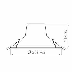 Светильник LTD-LEGEND-R230-35W Warm3000 (WH, 50 deg) (Arlight, IP20 Металл, 3 года)