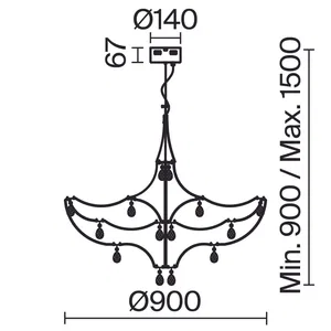 Подвесной светильник Freya FR6138PL-L30BS
