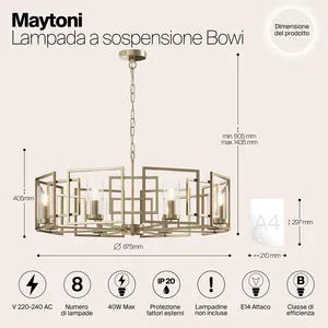 Подвесной светильник Maytoni H009PL-08G