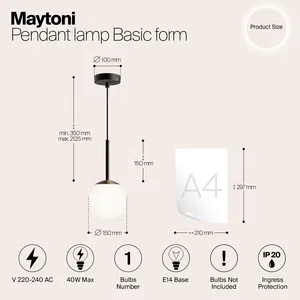 Подвесной светильник Maytoni MOD321PL-01B