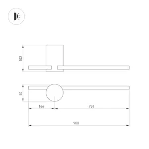 Светильник SP-VINCI-S900x55-10W Day4000 (BK, 110 deg, 230V) (Arlight, IP20 Металл, 3 года)