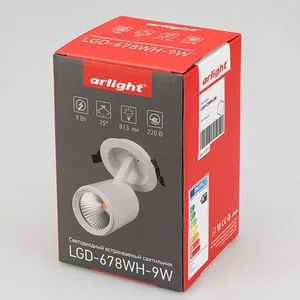 Светильник LGD-678WH-9W White 25deg (Arlight, IP20 Металл, 3 года)