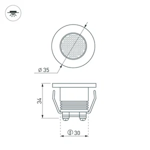 Светодиодный светильник LTM-R35WH 1W Day White 30deg (Arlight, IP40 Металл, 3 года)
