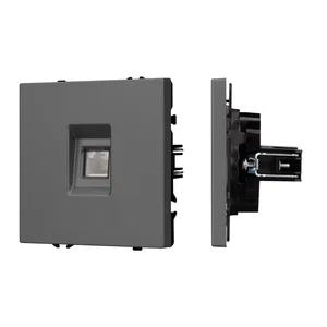 Механизм компьютерной розетки SCT-NOBE-MPC1-SFPL-GR (RJ-45, CAT6) (Arlight, Серый базальт)