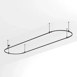 Основание ART-APRIORI-OVAL-ROD-400-4000x1000 (BK) (Arlight, IP20 Металл, 3 года)