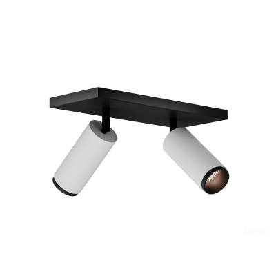 Накладной светильник HOKASU Tube DUO Zoom (55-120/ral9003 – 20w/2790/12-50deg)