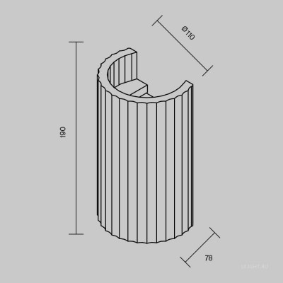 Настенный светильник (бра) Technical C124WL-GU10-02-W
