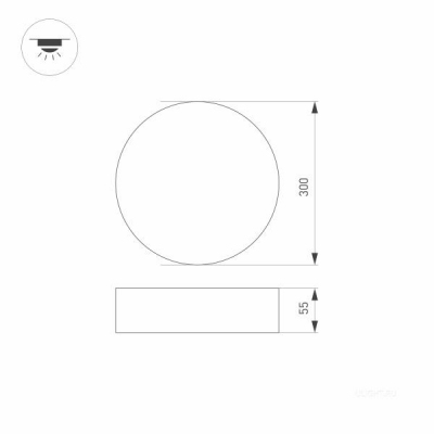 Светильник SP-RONDO-R300-36W Warm3000 (WH, 120 deg, 230V) (Arlight, IP40 Металл, 3 года)