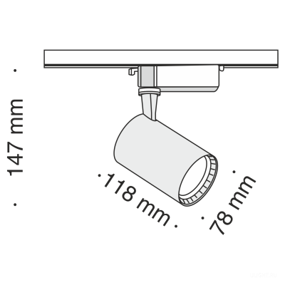 Трековый светильник Technical TR003-1-12W3K-B